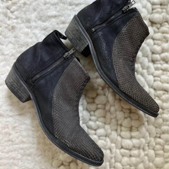 Free People Flying Ranch Ankle Boots in Black, Size 38 - Picture 1 of 4